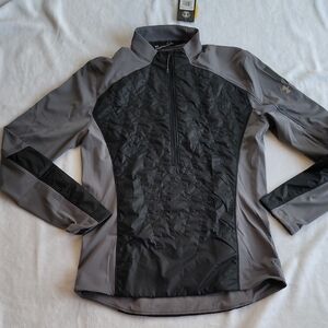 Under Armour Men's Black and Gray Coldgear Reactor Medium Half Zip